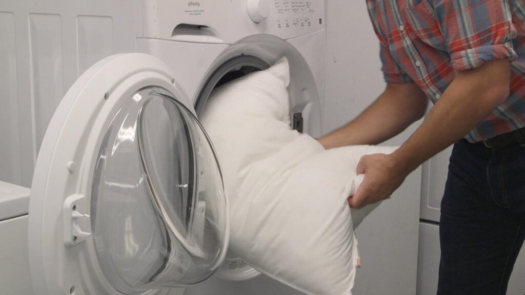 washing pillow in machine