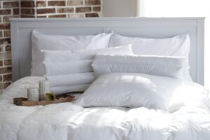 white clean pillow