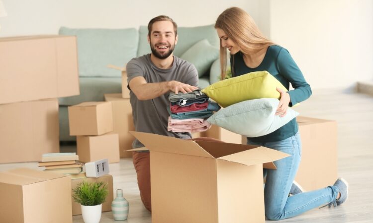 Cardboard boxes for pillow storage