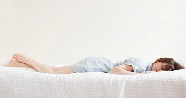 without pillow sleeping lady